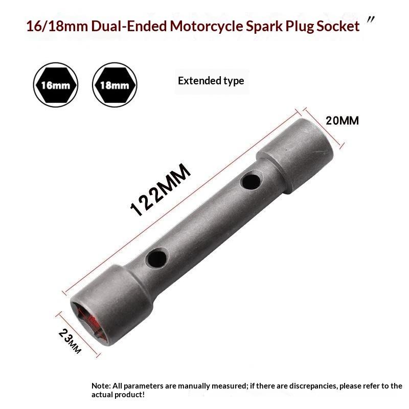 Spark Plug Socket Wrench Three Jaw Double Headed 16-18mm Heavy Duty Steel for DIY Auto Repair Car Maintenance