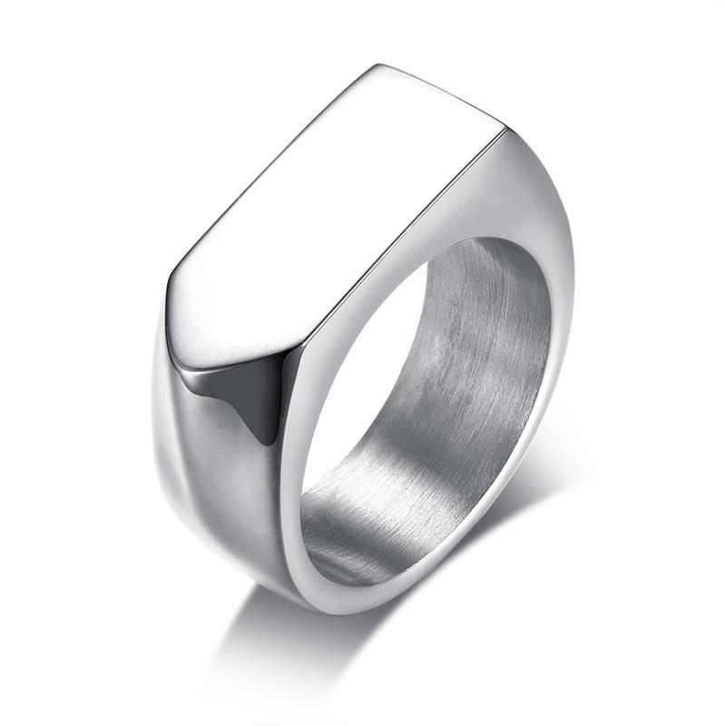 

Vnox Dropshipping Flat-Top Rings for Men, Stainless Steel Male Jewelry West Band Style Jewelry 8 серебряный