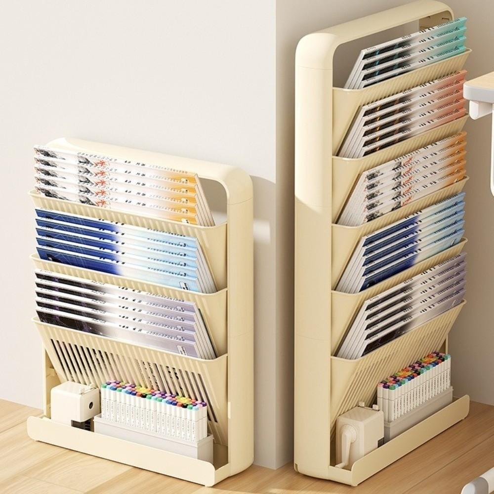 Removable Study Desk Organizer Multi-Layer Side Mounted Bookshelf  Student Table