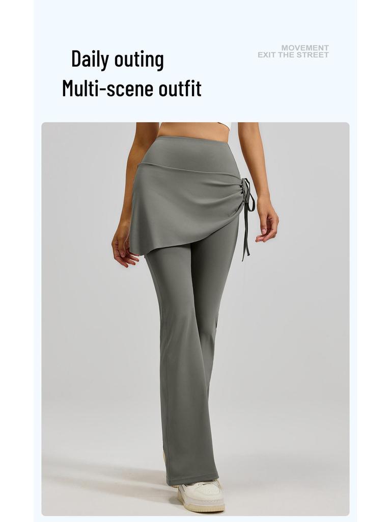 High-Waist Po-Hebende Yoga-Schlaghosen