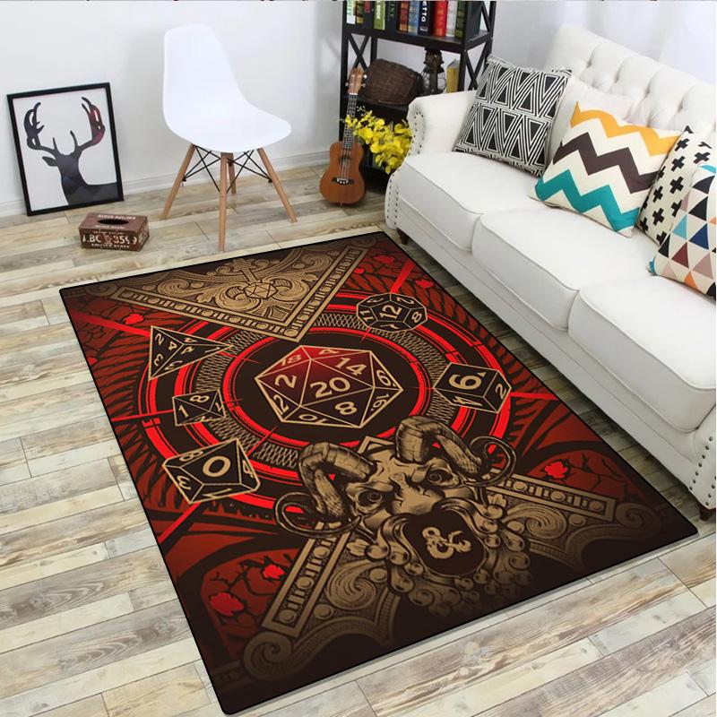 1Pc Dungeons Dragons Rug - home decoration Carpet For Living Room Bedroom Flooring Computer Chair Area Rug