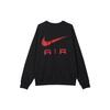 Nike Air Logo Crew Neck Casual Long Sleeve Fleece Sweatshirt Men Tops Black FB7204-010