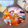Winx Club Printed Round Rug Carpet Chair Rug Area Rug Entryway Doormats,for Office Chair Living Room Bedroom Kitchen Room.