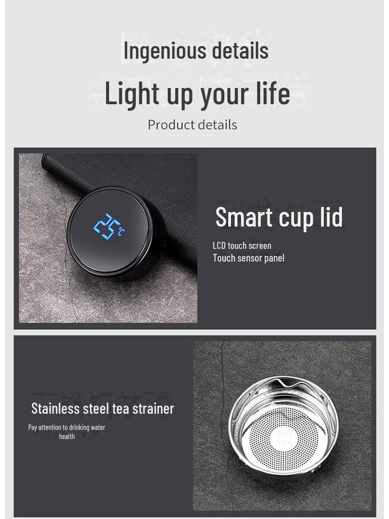 Smart LED Touch Thermos Cup with Temperature Display