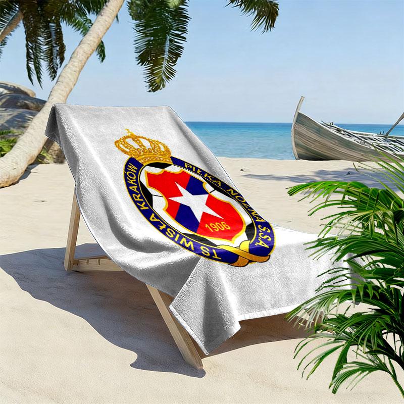 Wisła poster Print Beach Towel, Large Soft Quick Dry Towel for Beach Camping Swimming