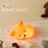 Child Safe Night Lamp Pink Fox Light Soft Silicone Touch 2-Level Dimmable Rechargeable Forest Theme Kids Bedroom Decor Stress Relief Sensory Toy