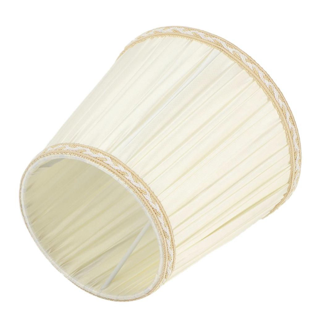 6PCS Beige Color Lamp Cover Cloth Pleated Lamp Shades Decorative Small Lamp Shade  Wall Sconces