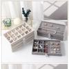 New 5-Tier Jewelry Storage Box - Large Capacity Organizer for Earrings, Necklaces, Rings Display Case