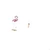 Flamingo Girl Resin Statue Sculpture Modern Figurine with Metal Stand for Home Decor Garden Pond