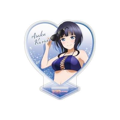 KADOKAWA Love Live! Nijigasaki High School Idol Club Heart-Shaped Glitter Acrylic Stand Karin Asaka (Approx. H126 X W126mm) Nijigaku 3rd Year Member