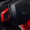 For 2018   Toyota Camry ABS Red Interior Steering Wheel Cover Trim 3PCS
