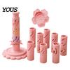 Modular Clay Molds Bloom Maker, Flower Shaping Tool with 9 Sleeve Patterns, 3D Polymer Printed DIY Stackable Press Molding Kit for Handmade