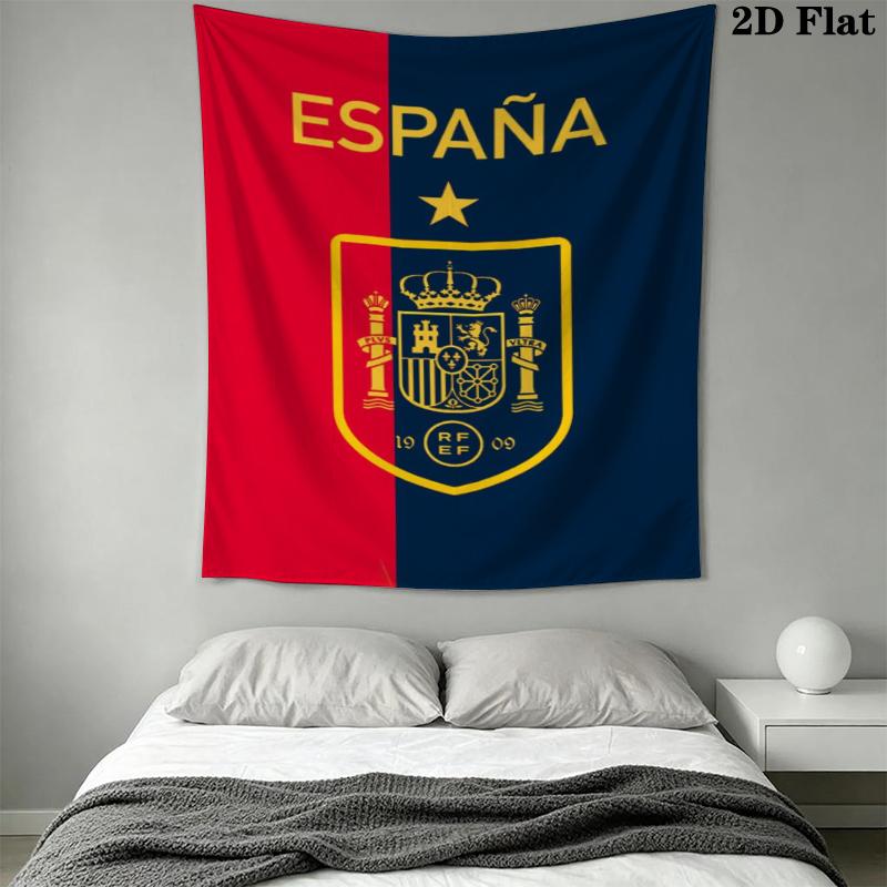 Spain national football team Wall Tapestry Aesthetic Wall Hanging Printed Fabric Blanket Decorative Tapestries for Bedroom Living Room Home Decor