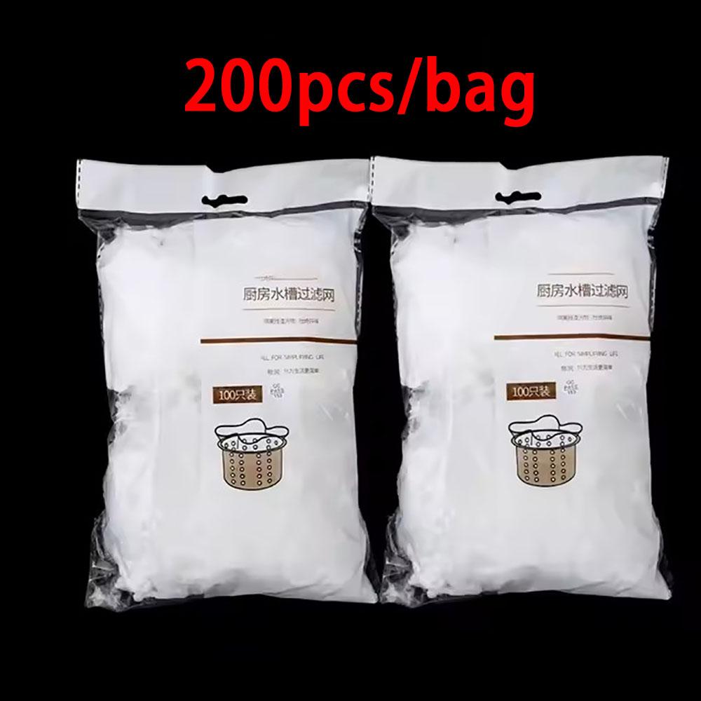 

30-200 шт одноразовый фильтр для кухонной раковины канализационный слив антиблокировочный мусорный мешок бассейн течь сетчатый мешок сетка для раковины мусорная сетка