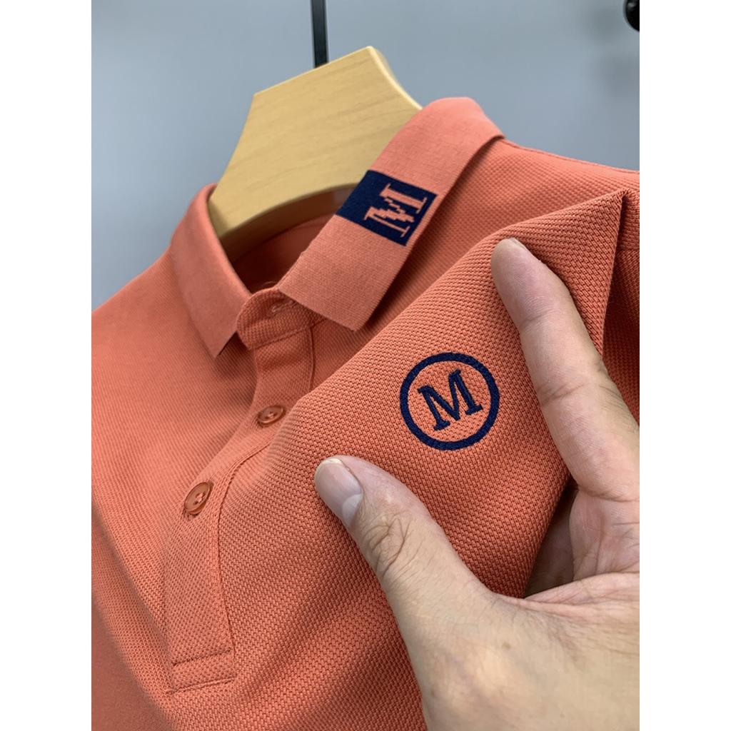 Men's Casual Shirt - Short Sleeved Summer Top, Ribbed Collar and Cuffs Design, Breathable Elastic Fabric, Regular Fit