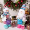 3D Christmas Decoration Supplies Cute Santa Claus Dolls Portable Snowman Doll Ornaments  Home