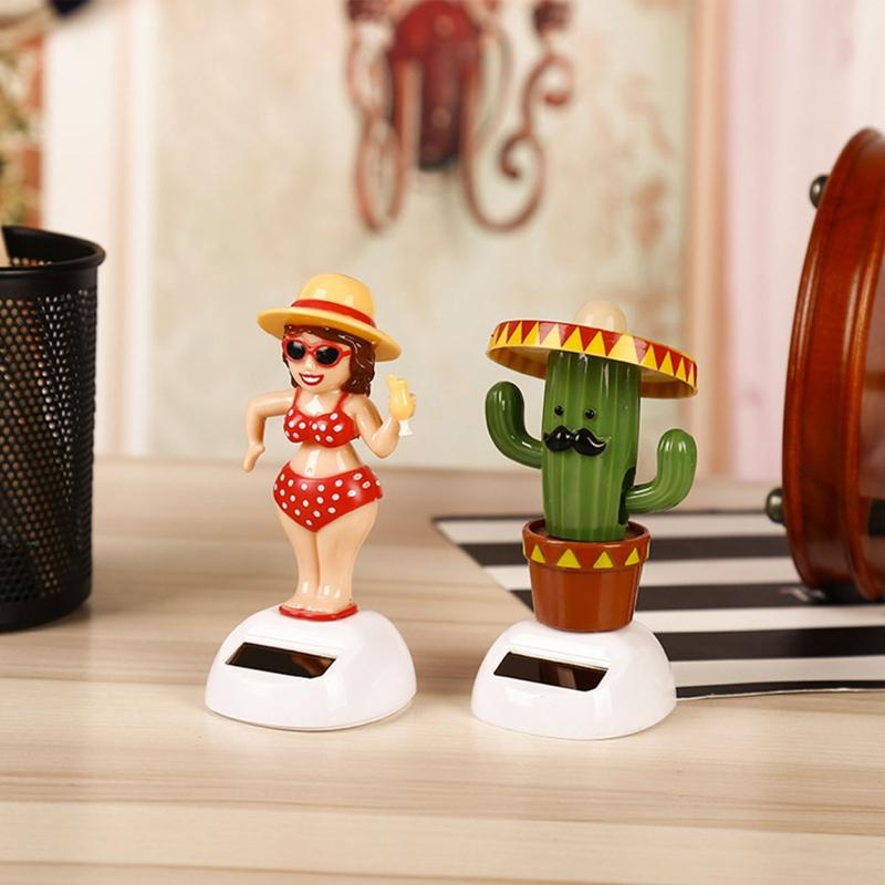 Figura Danzante Alimentata a Energia Solare Decorazioni per Cruscotto Auto Divertente Hawaii Ufficio Cabina Decorazione Interna per Adulti