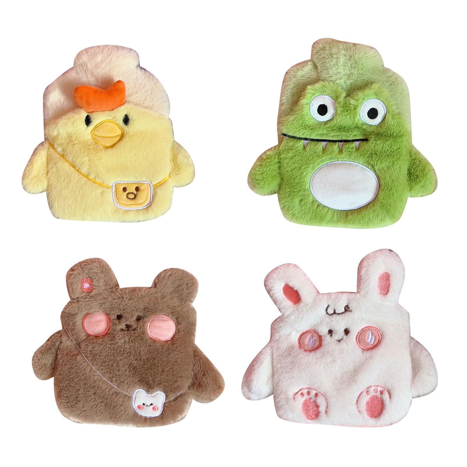 

Мешок для горячей воды с мультяшными животными, герметичная взрывозащищенная портативная грелка с мягкой крышкой для