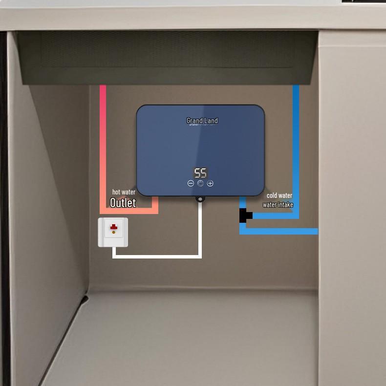 Dual-Use Under-Sink Instant Electric Water Heater for Kitchen - Rapid Heating for Hot & Cold Water, Ideal for Washing Vegetables & Household Use