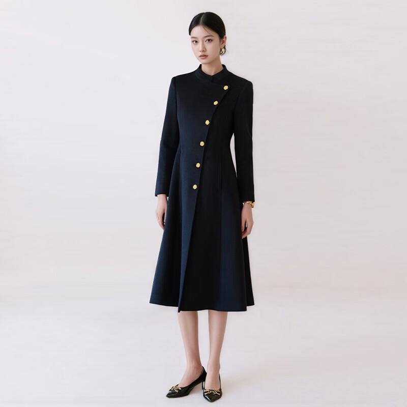Women's Tluoman Professional Waist-Cinched Wool Blend Coat