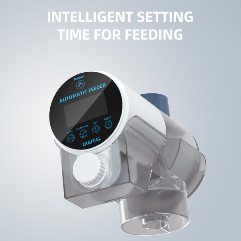 200ml Automatic Fish Feeder Large Capacity Intelligent Dual Mode Timing Food Dispenser For Aquarium