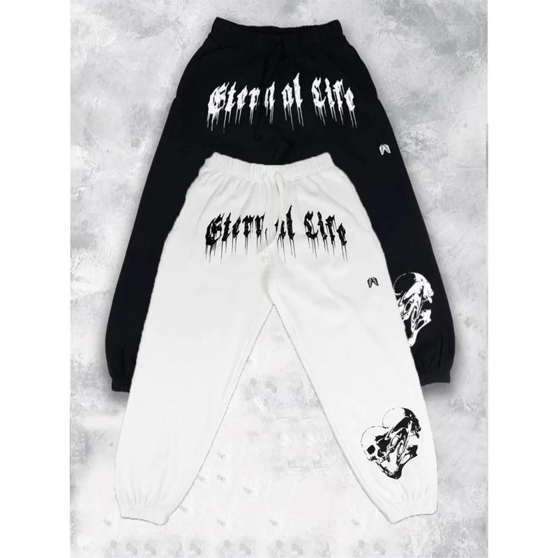 Pantalones de chándal Y2K Streetwear para hombre, unisex, pantalones jogger góticos, pantalones largos deportivos de ocio para fitness, entrenamiento, gimnasio, pantalones para mujer, moda