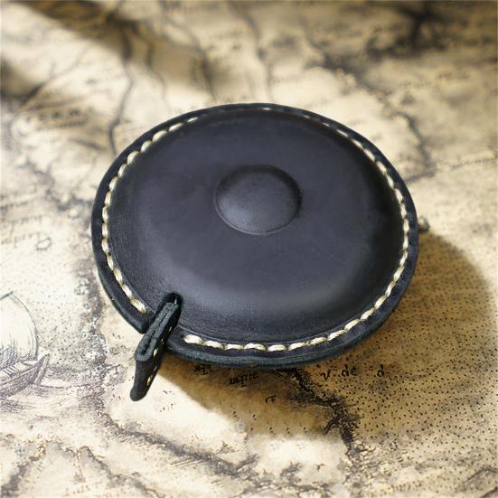 1.5M/60-inch Mini Faux Leather Tape Measure Portable Double-sided Soft Measuring Tape Retractable Flexible Height Ruler Tape Measuring Tool