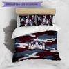 Set Lenzuola Stampato West Ham United Football 3 Pezzi, Comodo Set Copripiumino per Camera da Letto Amico della Pelle