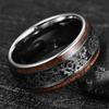 Mode Steampunk Zahnrad Edelstahl Ringe Inlay Koa Holz Ringe Für Männer Hochglanzpoliert Hiphop Punk Rock Biker Schmuck