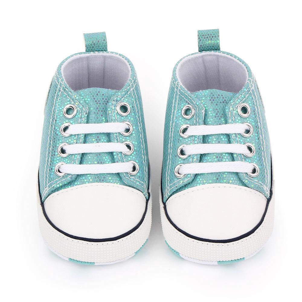 0-18M Fashion Newborn Baby Shoes Boy Girl Classical Sport Soft Sole First Walker Casual Sneakers White Baptism Shoes