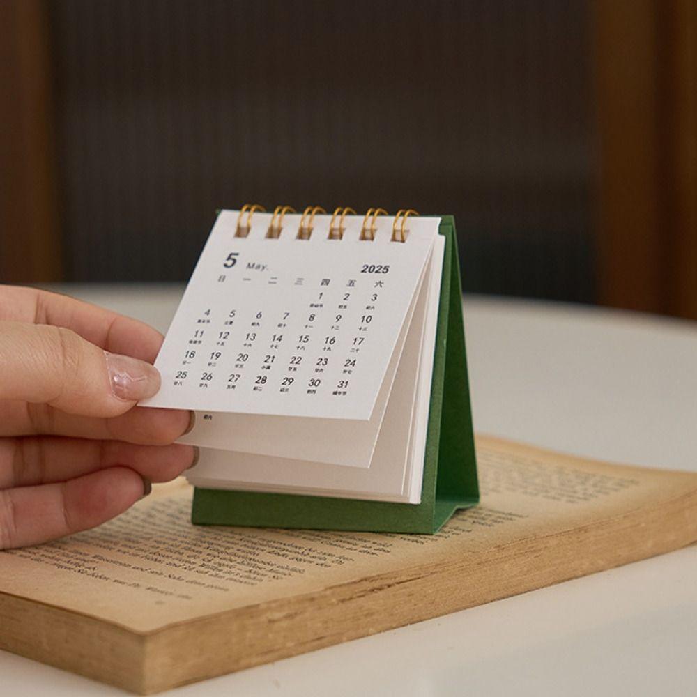 Solid Color Horse Year Calendar Month Date Display Standing Flip Calenda  Desktop Decoration