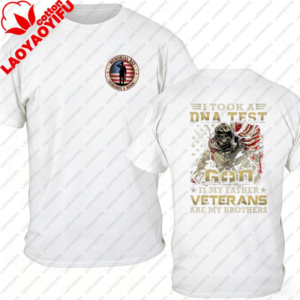 2026 American Flag Christian Veteran Tshirt God Is My Father Print Oversized Heavy Cotton Usa Patriotic Military Streetwear