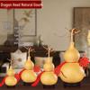 Prawdziwa tykwa Feng Shui drewniana zawieszka: Przyciągająca bogactwo naturalna ozdoba do przedpokoju, salonu lub biura.