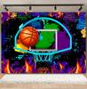 Boy's birthday party, basketball court theme, background decoration, passionate sports meet, photography props, posters, banners