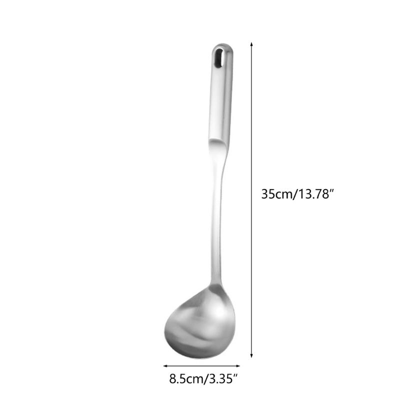 Metallkelle/Spatel mit langem Griff für Wok 316 Edelstahl Kochwerkzeug Praktischer Löffel/Schaufel Küchenutensilien X3UC