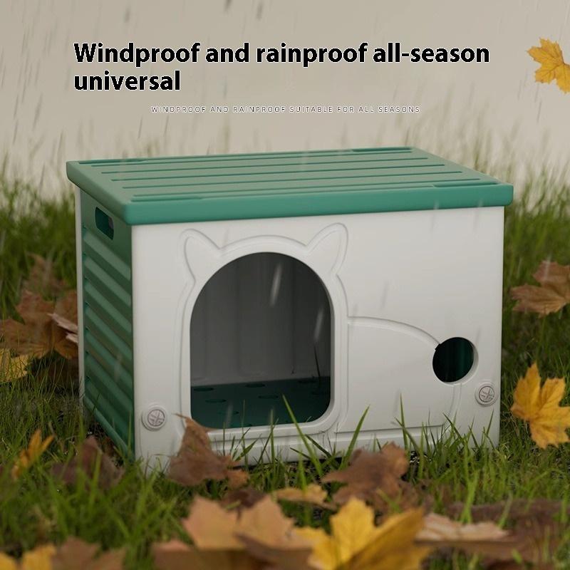 Outdoor House Waterproof Elter for Stray S Closed Kit Cottage All-Season Universal Pet Supplies