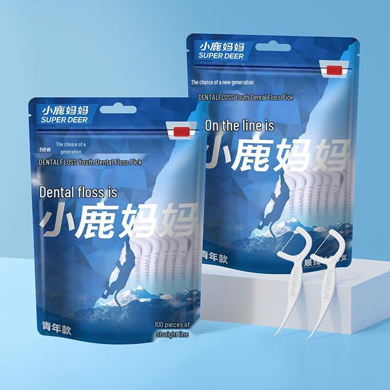 FAWNMUM Round Thread Dental Floss Picks