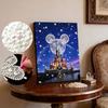 Disney Mickey and Minnie Castle DIY Painting Set Gift  Home Decoration  Artificial Gemstone Painting Picture Art