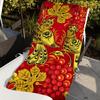 Art Russian Khokhloma Towel Sports Quick Dry Travel Camping Gear Sandproof Soft Light Large Beach Towel