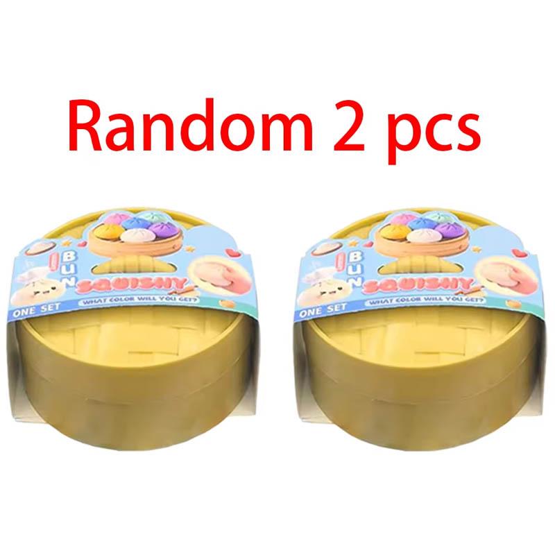 1PC Squishy Dumpling Stress Ball, Bun Shape Hand Relaxation Toy, Party Favor Gift for Halloween Christmas