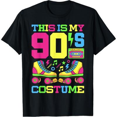 LangLanGs 90s Costume 1990s Theme Party Nineties Styles Fashion Outfit T-Shirt