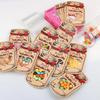 24Pcs Kraft Candy Jar Valentines Day Cards Set Clear Sealed Bags Valentine Exchange Cards for Party Favors(Candy Not Included)
