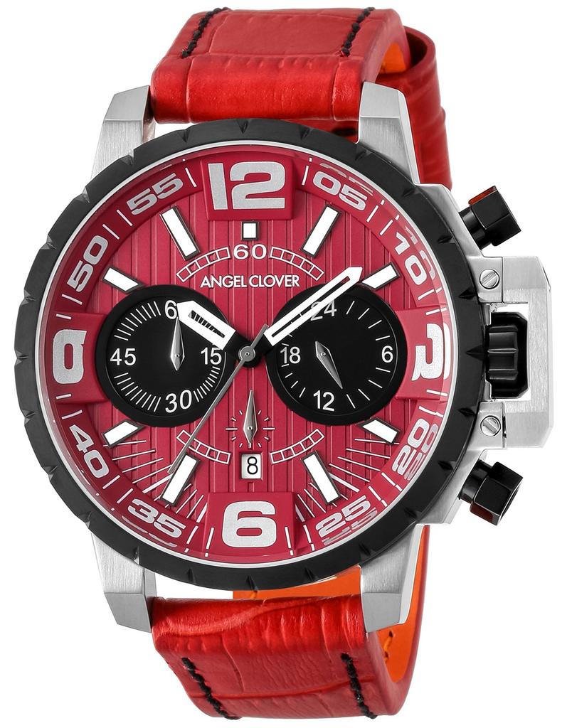 Watch Angel Clover TIME CRAFT Red Dial Stainless Steel Quartz 48MM Regular Warranty [Angel Clover] NTC48SRE-REN Men's