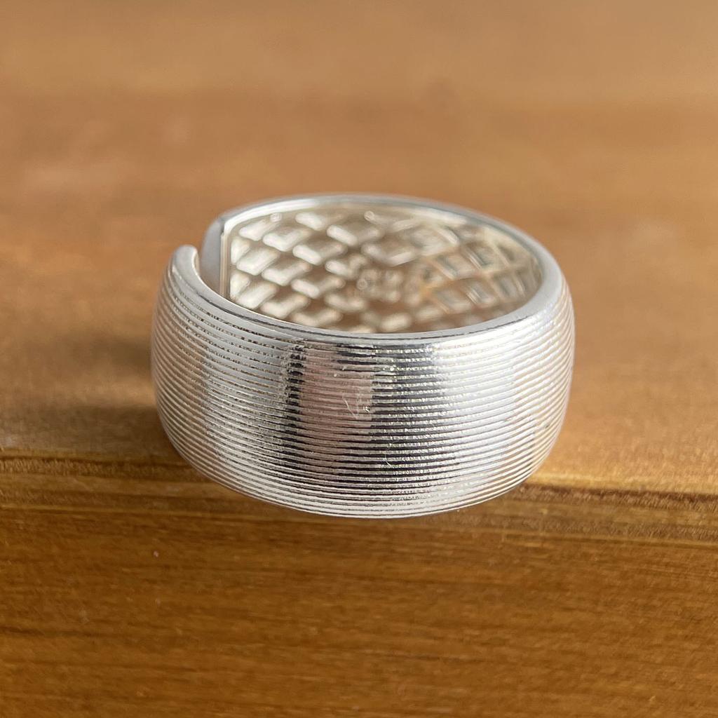 Bf Club   Rings For Women Simple Geometric Handmade Irregular Wide Strip Smooth Ring Allergy For Birthday Gift