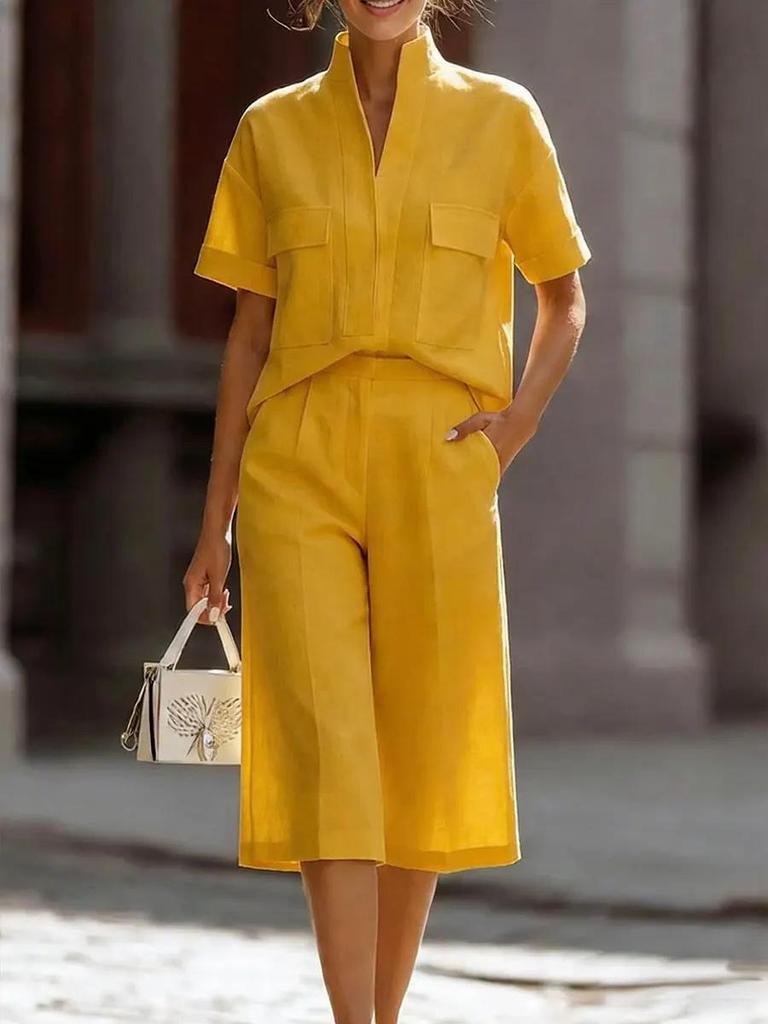 2026 Spring Women's Casual Loose Solid Color Suit