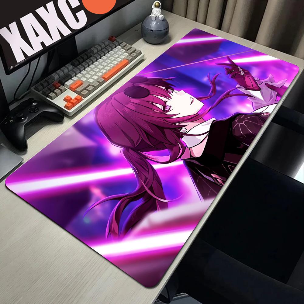 HYBXAXC Mouse Pad game fantasy H-Honkai Star Rail Kafka Mouse Pad Large Thick Desk Pad Stitched Edges Gaming Mouse Mat for PC HD
