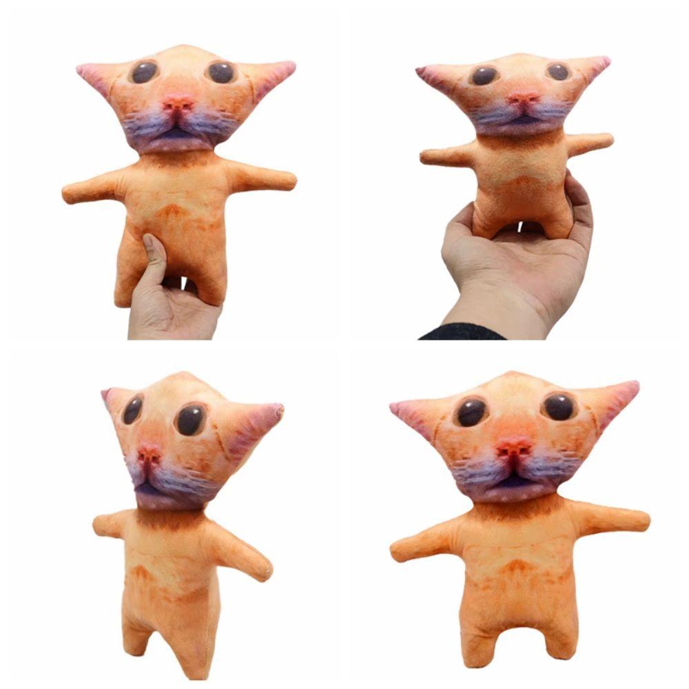 Cartoon Yellow Cat Plush Toys Home Decor Stuffed Cat Doll Creative Cat Pillow Doll Room Decoration