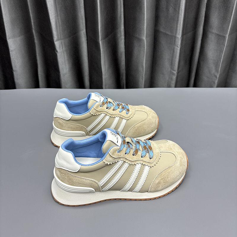 Korean version of doll head platform casual shoes women's 2025 new muffin bottom round head lace-up German training shoes casual trendy shoes