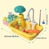 Kids Electric Kitchen Sink Toys With Running Water Pretend Play Dishwasher  Fishing Toys Educational Role Play Gift For Girls