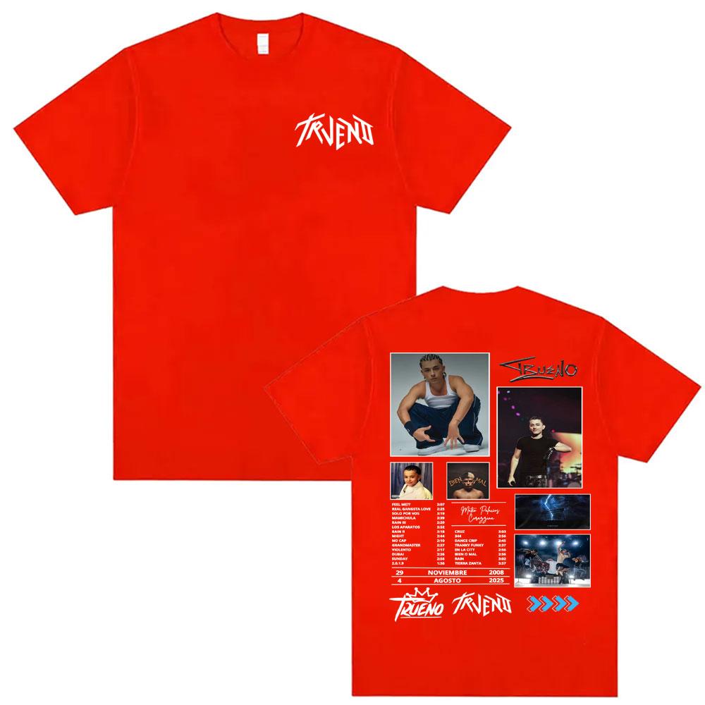 

Rapper Trueno Mateo Palacios Tour 2026 Tshirt Men Women Fashion Summer Oversized T Shirts Man High Quality 100 Cotton T Shirt M